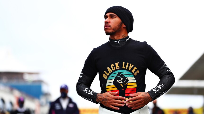 Lewis Hamilton black lives matter t-shirt